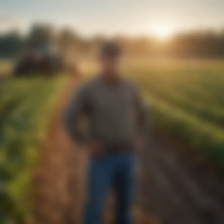 Sustainable farming practices in action on a farm