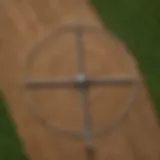 Aerial view of a center pivot irrigation system in action, showcasing lush crops in a circular pattern.