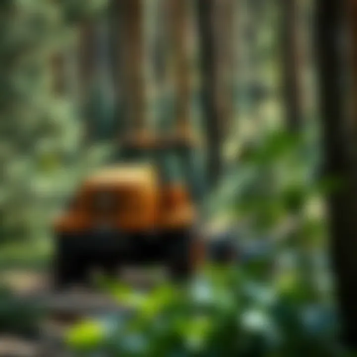 Illustration of environmental impact considerations in forestry automation