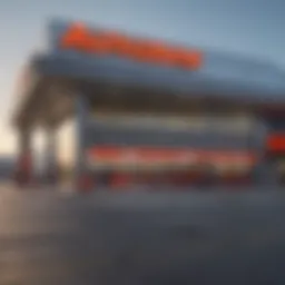 Exterior view of AutoZone in Livingston, Texas