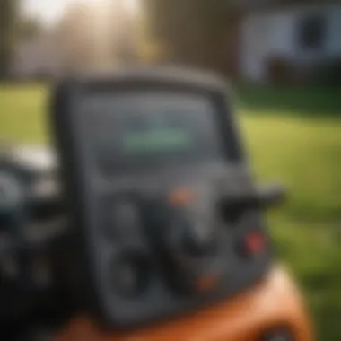 User-friendly control panel of a riding lawn mower