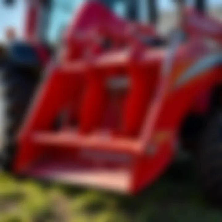 Detailed View of Branson Tractor Bucket Design Close-up of Branson tractor bucket design features