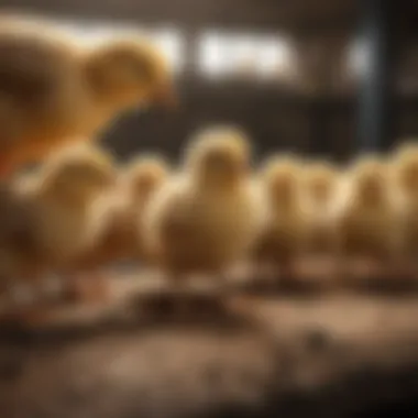 Feeding station for young chicks