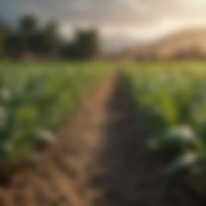 Close-up of healthy crops thriving under Cali Pro Grow methods