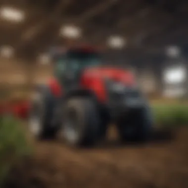 Brand logo of Case IH prominently featured on apparel