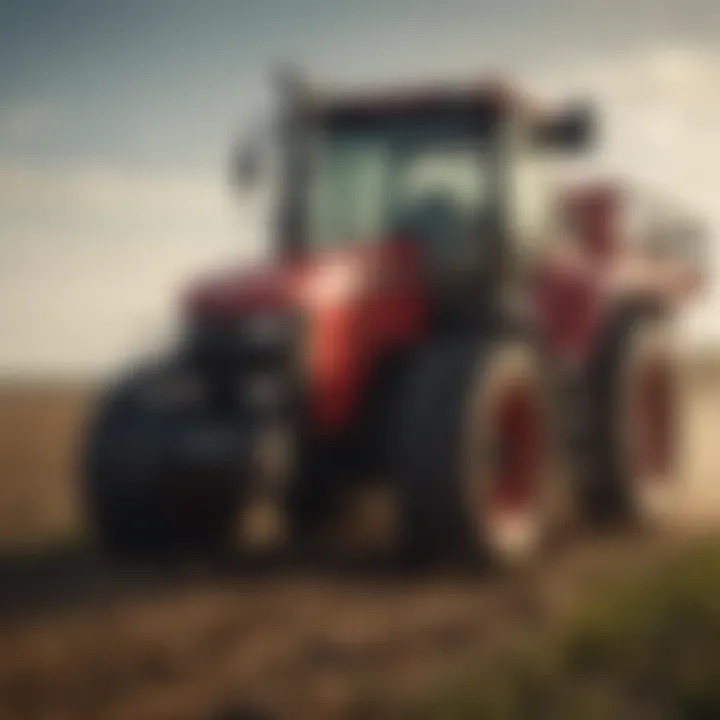 Case IH apparel showcased in a farming environment