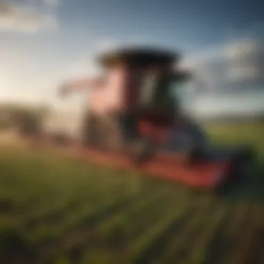 Harvesting machinery in action