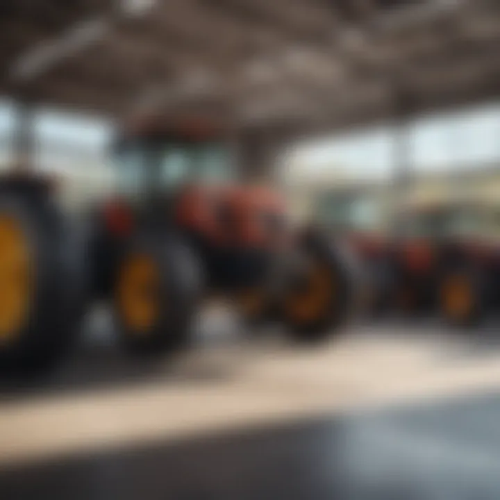 Agricultural equipment showroom