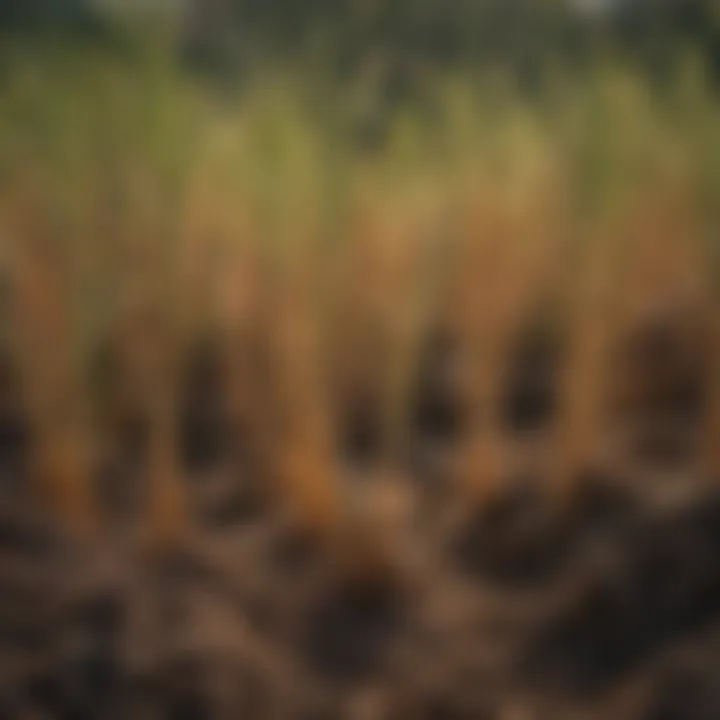 Close-up of cereal rye roots demonstrating soil health benefits