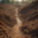 Vast agricultural land showcasing soil erosion