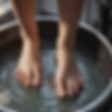 Foot Spa Components Close-up A close-up view of foot spa components requiring regular cleaning