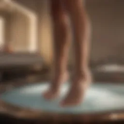 A pristine foot spa showcasing a clean interior and sparkling water