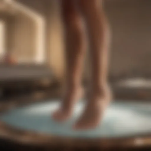 A pristine foot spa showcasing a clean interior and sparkling water