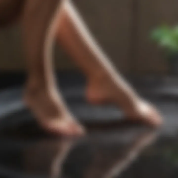 A diagram illustrating cleaning techniques for foot spas