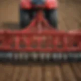 Close-up view of a case disc harrow showcasing its intricate design and blade structure.