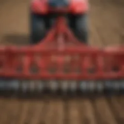 Close-up view of a case disc harrow showcasing its intricate design and blade structure.
