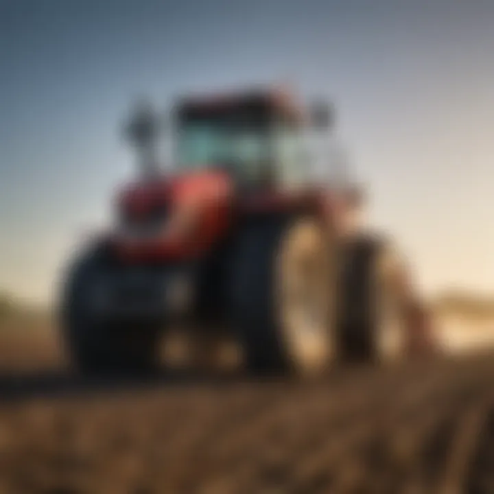 An advanced case disc harrow integrated with modern technology in a farming setting.