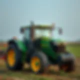 Modern irrigation tractor equipped with advanced technology