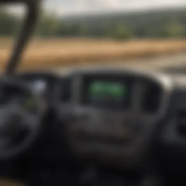 Close-up of John Deere HPX Utility Vehicle dashboard