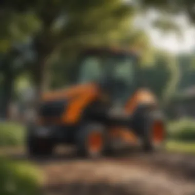 Modern Machinery for Garden Maintenance Advanced machinery for garden maintenance in action