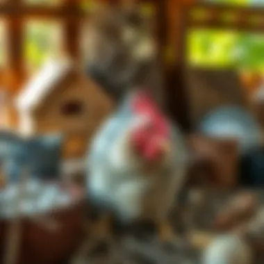 Various materials used in constructing chicken nesting coops