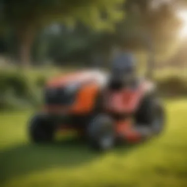 Sustainable lawn care practices with a riding mower