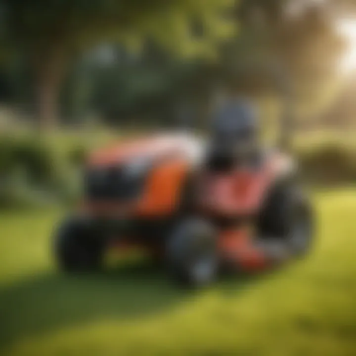Sustainable lawn care practices with a riding mower