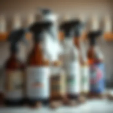 Natural Worm Sprays Variety of natural worm sprays displayed in bottles