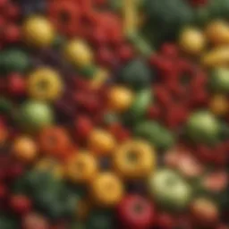 A vibrant assortment of fresh fruits and vegetables