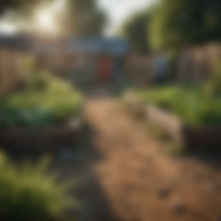 Sustainable farming practices demonstrated in a community garden