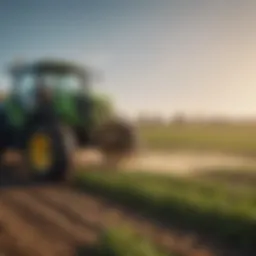 Advanced weed spray machine in action on a field