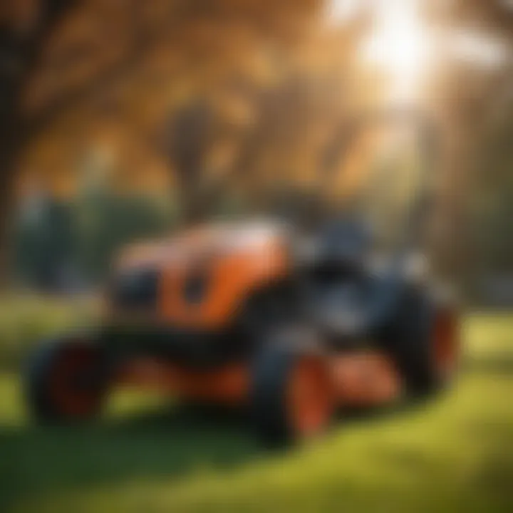 An innovative lawn mower showcasing advanced technology