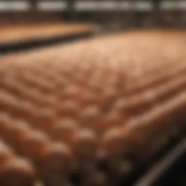 Market Analysis in Egg Farming A detailed market analysis chart illustrating trends in egg production.