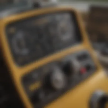 Controls and Dashboard of Cub Cadet Tractor Close-up view of Cub Cadet tractor controls and dashboard