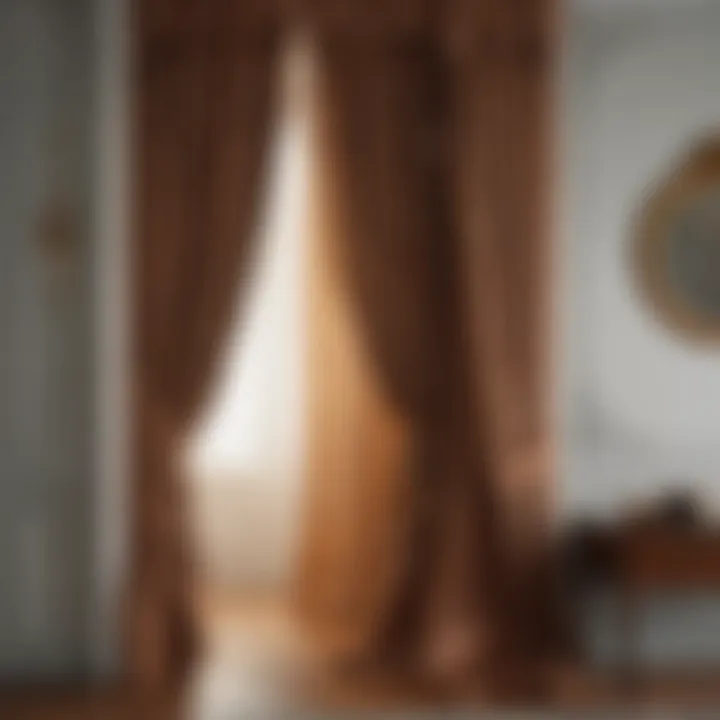Historical representation of curtains in architectural design