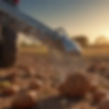 Close-up view of the Cyclone Nut Rake showcasing its innovative design