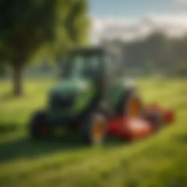 Del Morino flail mower in action on a lush green field