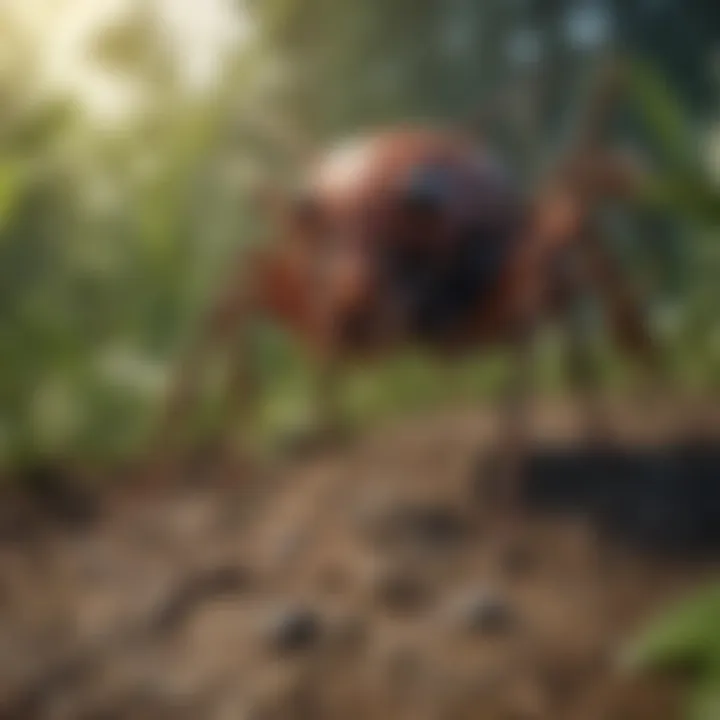 Illustration depicting environmental considerations related to the use of Demon insecticide