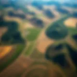 Diverse Landscapes and Their Impact on Land Value Aerial view of diverse landscapes highlighting various land types