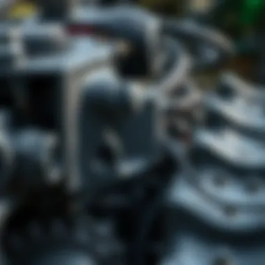 Close-up of a Deutz Allis 7085 engine part