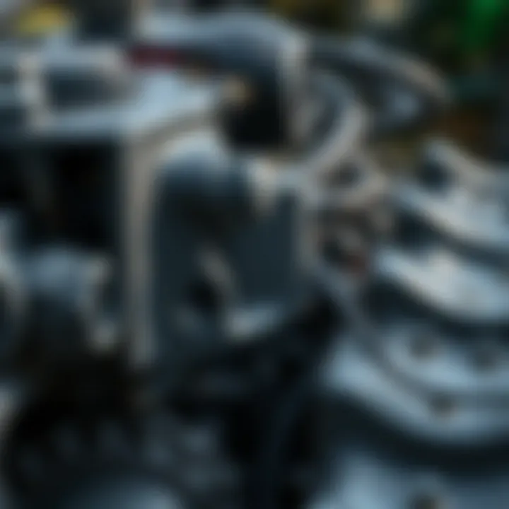 Close-up of a Deutz Allis 7085 engine part