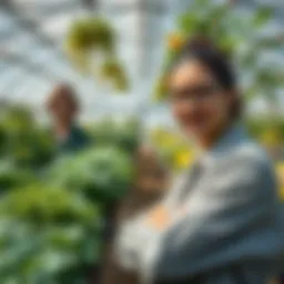 A vibrant greenhouse showcasing diverse plants