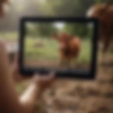 Digital application for cattle management on a tablet