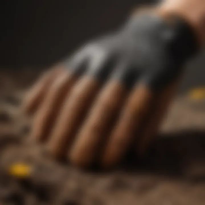 A close-up of various glove materials suitable for agricultural tasks.