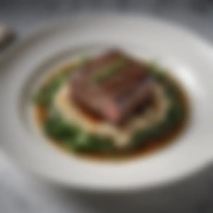 A beautifully plated dish featuring Eel River grass-fed beef, highlighting its culinary versatility.