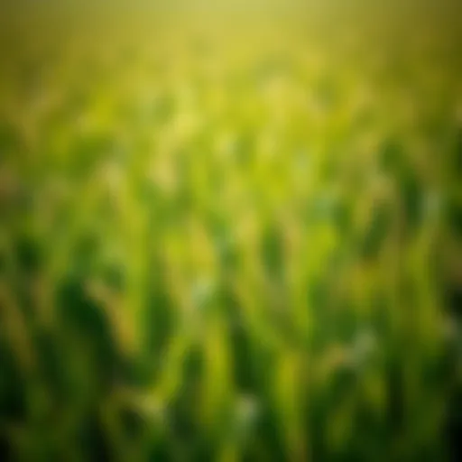 Vibrant tall fescue field showcasing its dense growth