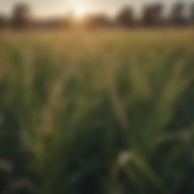 Healthy Oat Crop with Weeds Lush oat field showcasing healthy growth amidst weed presence