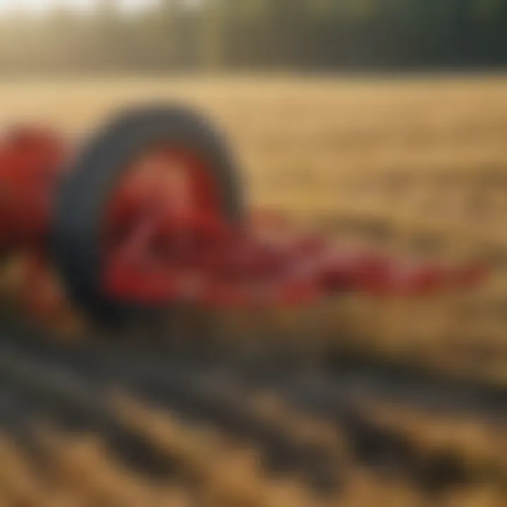 Enorossi hay rake in action on a field