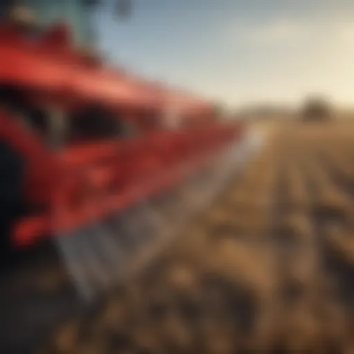 Close-up view of Enorossi hay rake tines