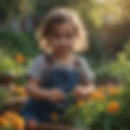 Children engaging in organic gardening activities
